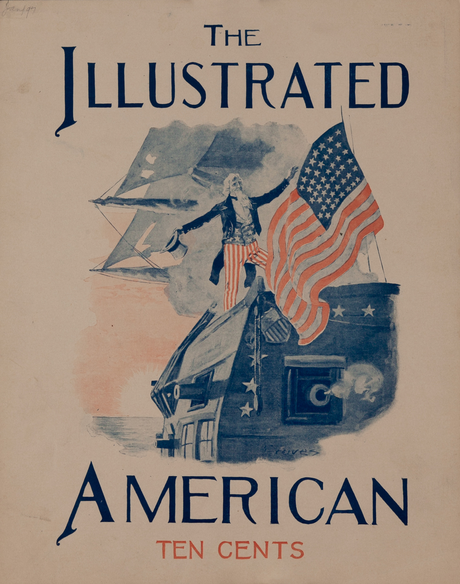 The Illustrated American Uncle Sam Original American Literary Poster