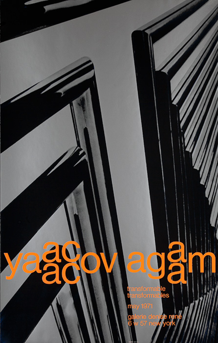 Yaacov Agaam transfomables may 1971 Original galerie denise rene Poster