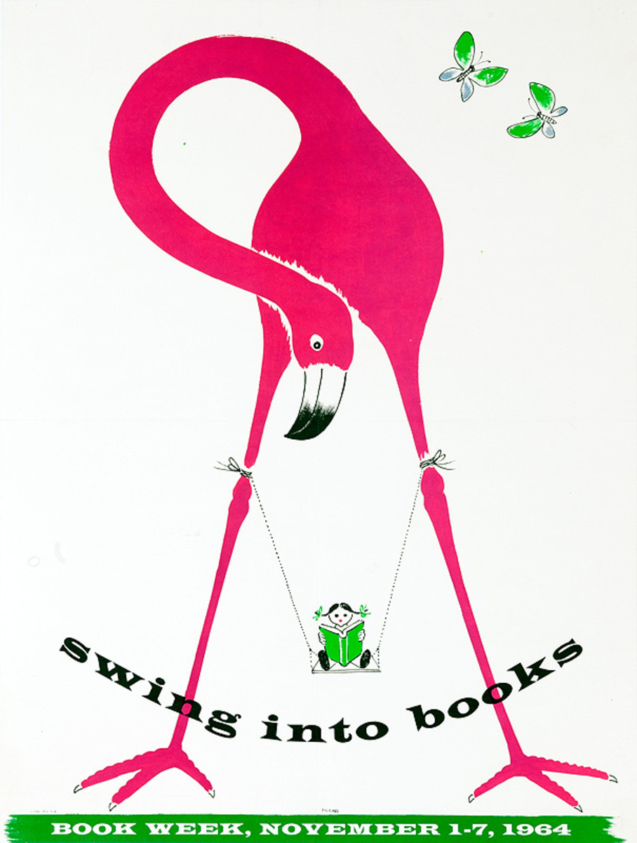 Swing into Books Original 1964 Children's Book Week Poster