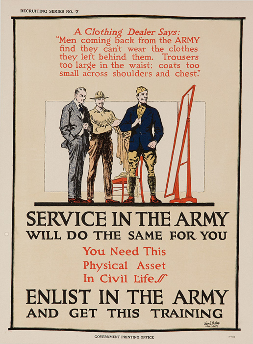 WWI American Recruiting Poster Service in the Army ...