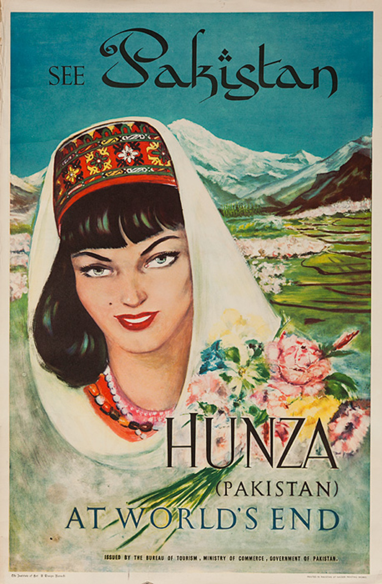 See Pakistan, Hunza At World's End Original Travel Poster
