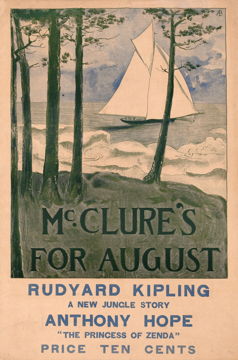 McClure's For August Original American Literary Poster