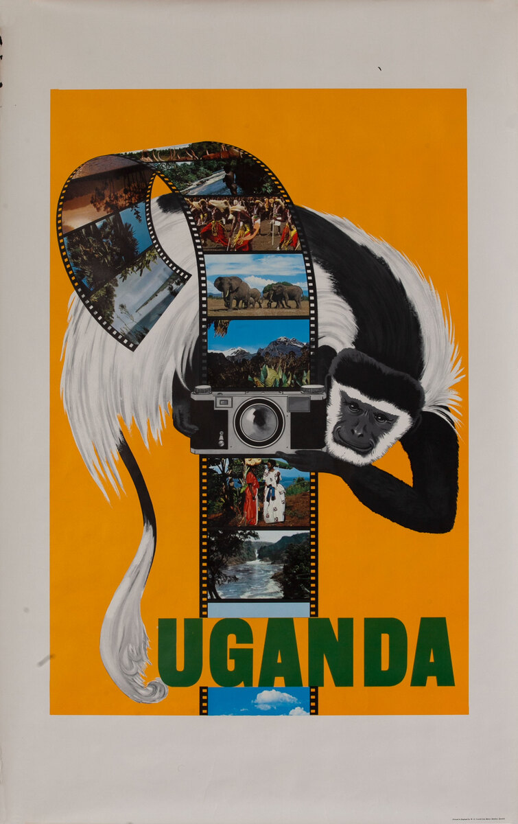 Uganda Original Travel Poster Photo Safari