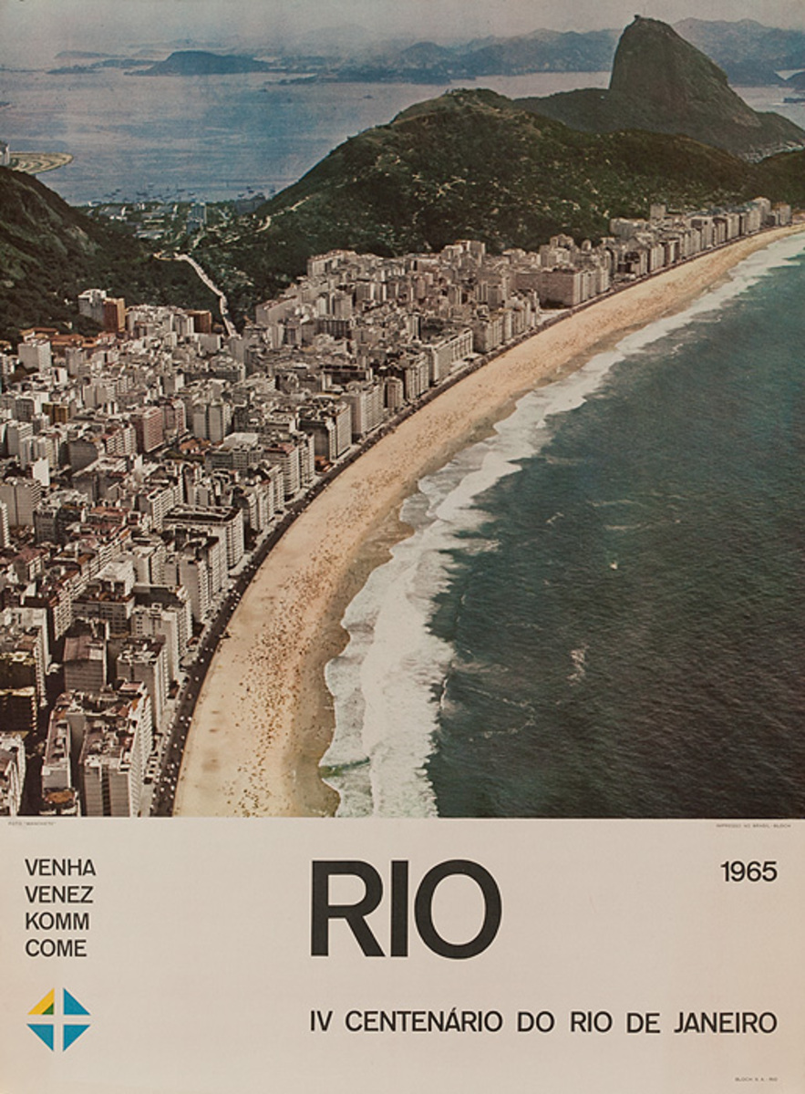Rio Brazil IV Century or Rio de Janeiro Original Travel Poster