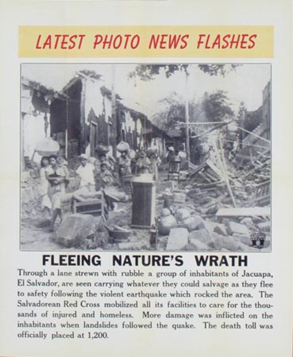 Latest Photo News Flash Original Poster Fleeing Nature's Wrath