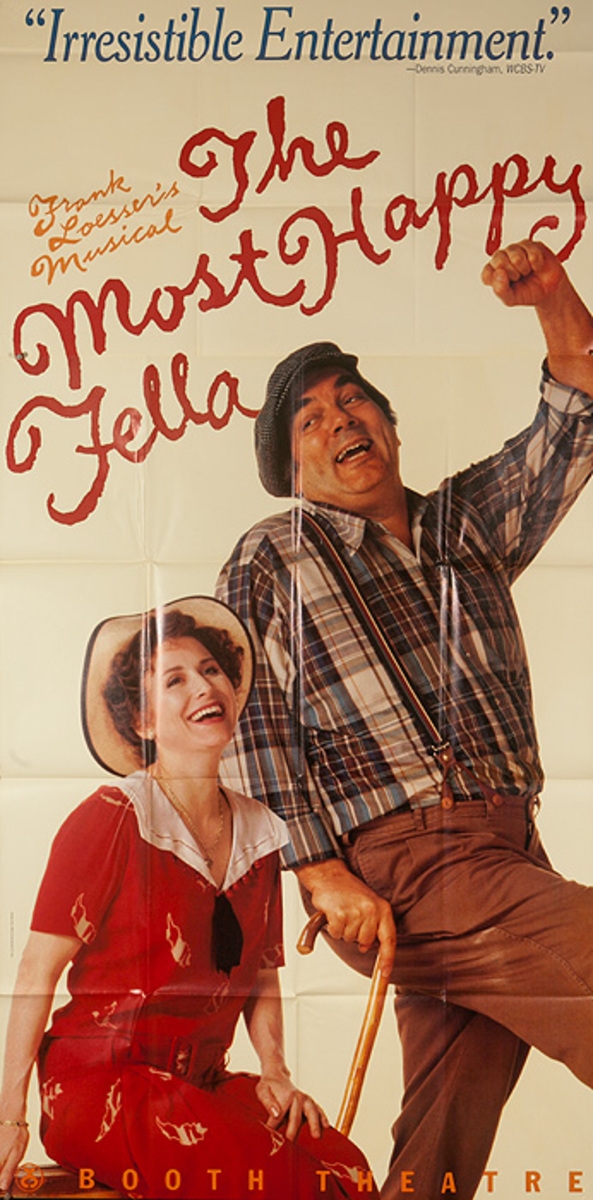 The Most Happy Fella Original American 3 Sheet Theater Poster