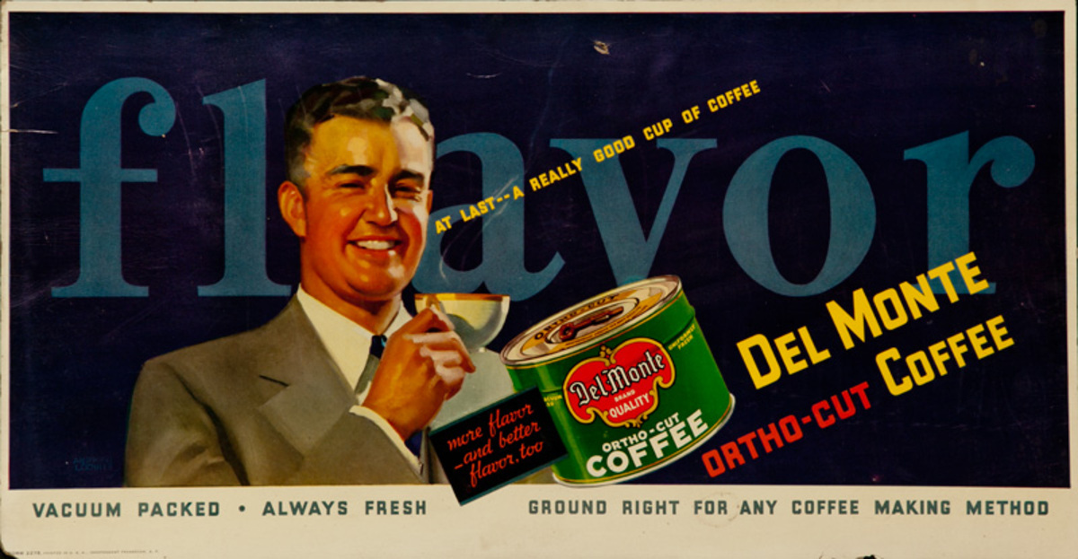 Del Monte Coffee Original Trolley Card Advertising Card
