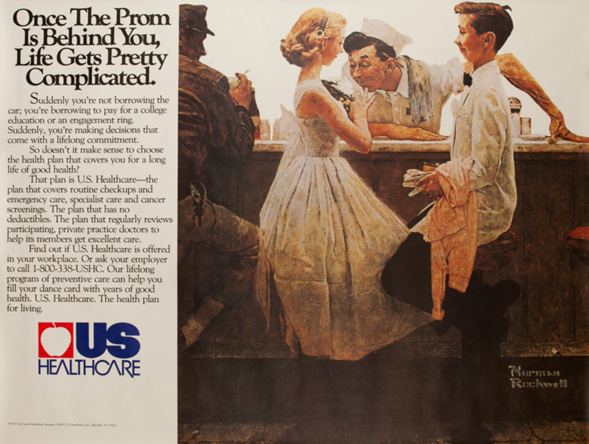  US Healthcare-Once The Prom is Behind You, Life Gets Pretty Complicated Original American Advertising Poster
